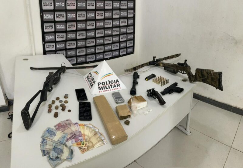 PM prende indivíduo e apreende armas e drogas no Laboreaux