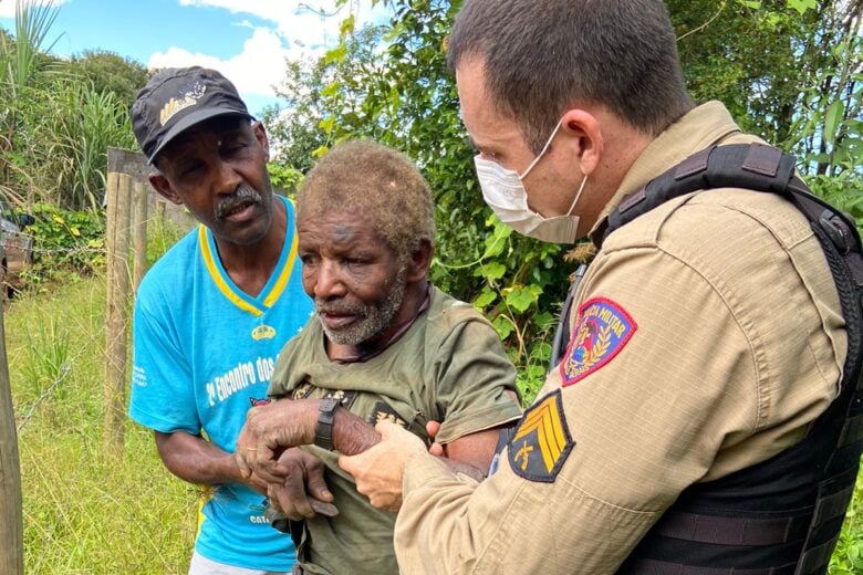 Idoso desaparecido há quatro dias é resgatado pela PM em Catas Altas