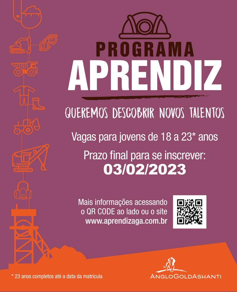 AngloGold Ashanti abre inscrições para Programa Jovem Aprendiz