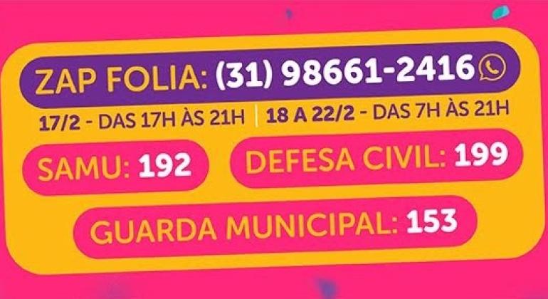 Chama no ‘zap’! Prefeitura de BH abre canal em aplicativo para atender foliões neste Carnaval