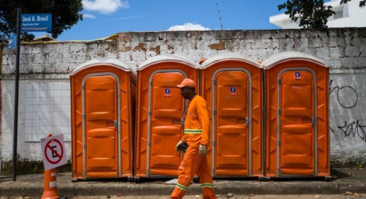 banheiro químico no Carnaval de Belo Horizonte