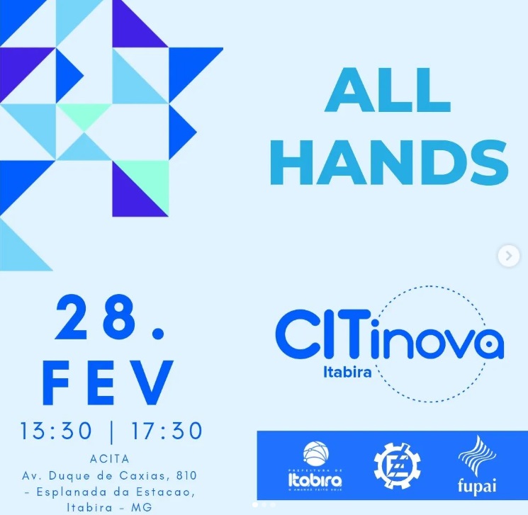 CITInova Itabira promove o evento All Hands na próxima terça-feira; saiba mais!