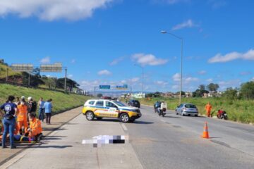 Homem morre ao ser atropelado por moto na MG-010