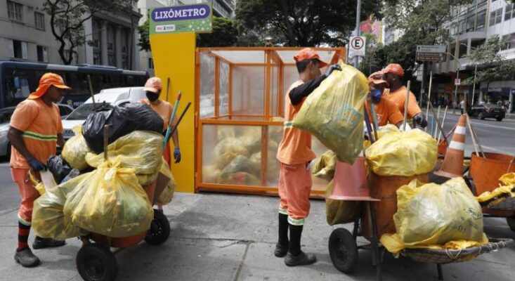 lixômetro na Praça Sete
