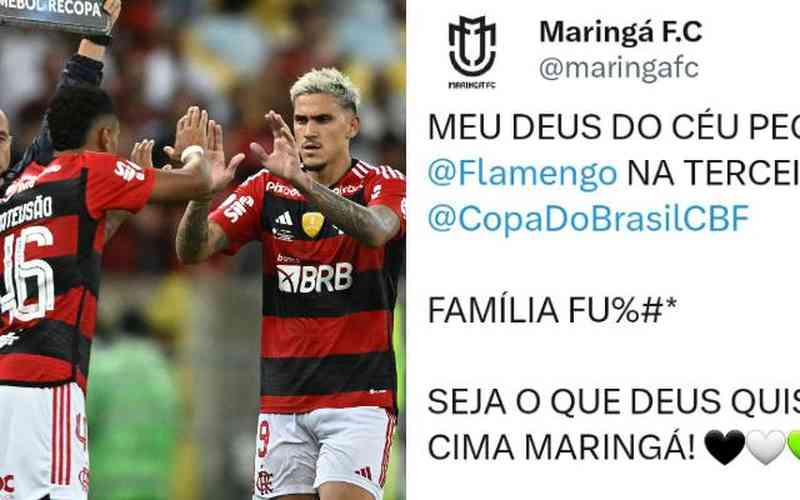 Maringá reage ao pegar Flamengo pela Copa do Brasil: ‘Fu%*#’