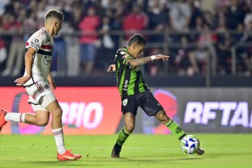 América comete erros capitais e é derrotado por 3×0 para o São Paulo