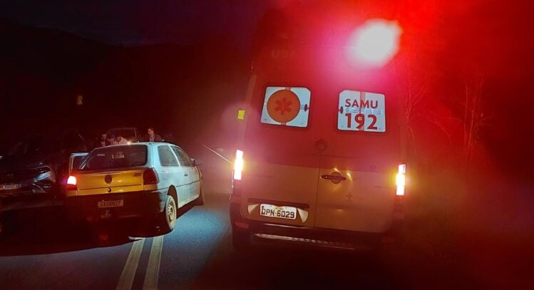 Motorista fica ferido em colisão frontal no Borrachudo