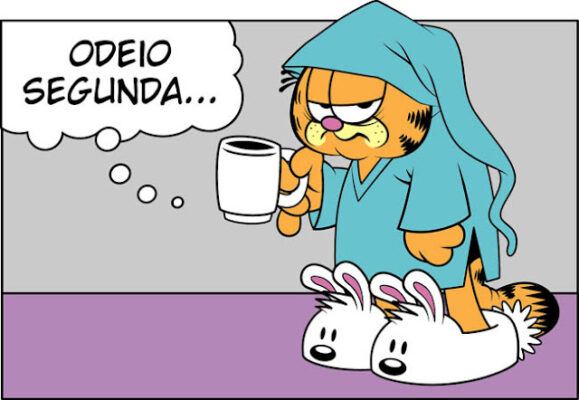 Hoje eu estou só o Garfield: com ódio dessa segunda-feira; confira a previsão do tempo!