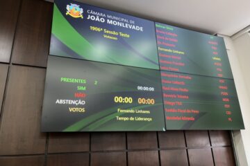 Reuniões da Câmara de Monlevade devem contar com painel eletrônico de votação a partir de agosto