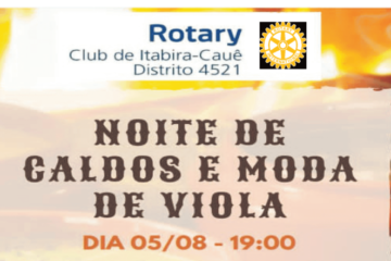 Rotary Club de Itabira promove Noite de Caldos e Moda de Viola; saiba como garantir seu ingresso