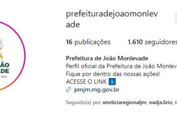 Prefeitura de João Monlevade divulga novo perfil no Instagram