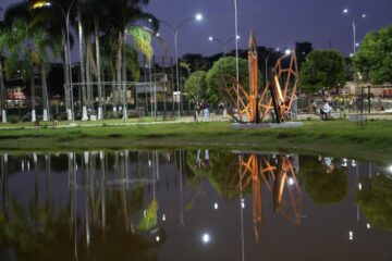 Gerdau doa escultura de aço para a cidade de Barão de Cocais