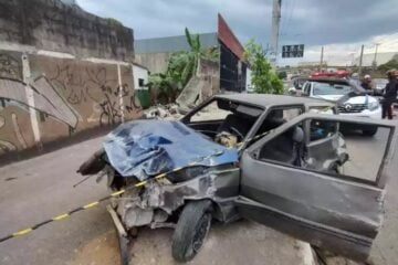 Motorista perde controle, bate em muro e morre na Cristiano Machado, em BH