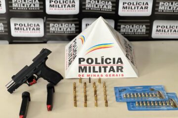 Monlevade: PM prende homem que circulava pelas ruas com arma de fogo