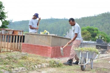 Dia de Finados: cemitérios de Monlevade recebem limpeza