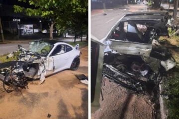 Motorista que dirigia Porsche a 250km/h e capotou carro em BH é indiciado por homicídio doloso