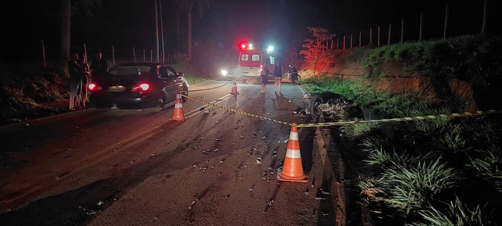 Motociclista morre em colisão frontal na estrada do Candidópolis, em Itabira