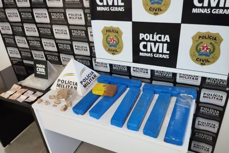 Operação conjunta entre Polícia Civil e PM de Santa Bárbara apreende quase 8 kg de maconha e crack