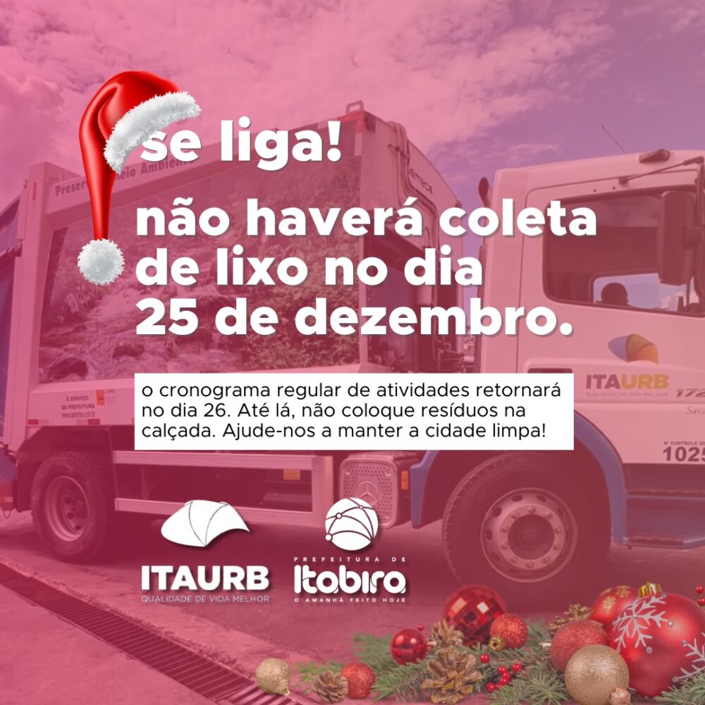 Itabira: confira o funcionamento da Itaurb no feriado de Natal
