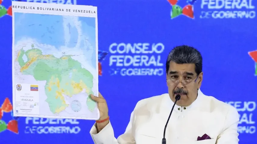 Maduro divulga ‘novo mapa’ da Venezuela com território da Guiana