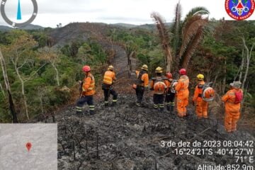 Incêndio em unidade de conservação mantém bombeiros em alerta no Norte de Minas