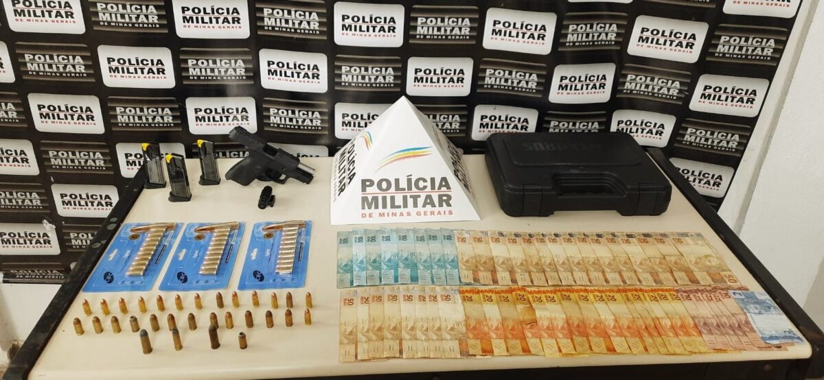 João Monlevade: Homens são presos com arma de fogo de uso restrito, munições e dinheiro 