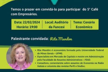 Economista Rita Mundim oferece palestra em 5º Café com Empresários do Sicoob Credivale