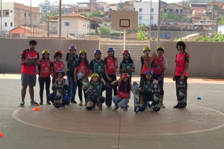 Escola de skate amplia aulas gratuitas em Barão de Cocais