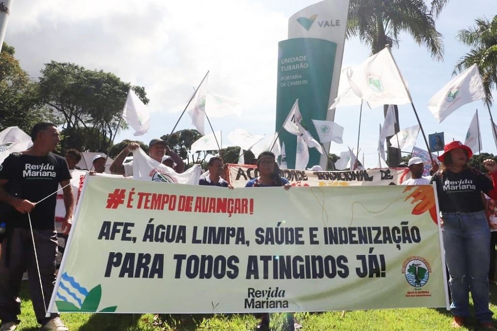 Movimento dos Atingidos por Barragens ocupa entrada da Vale em Vitória