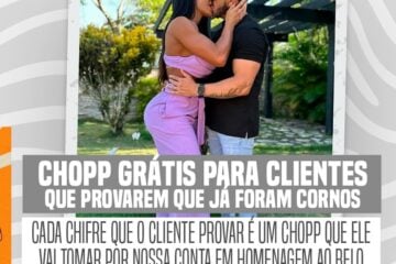 Você vai? Bar de BH faz promoção de chopp grátis para cornos