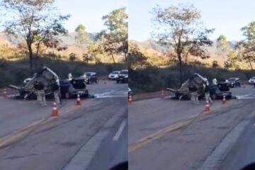 Acidente no Viaduto das Almas deixa duas pessoas mortas