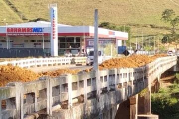 Atenção: ponte sobre o Rio Pomba está interditada por 30 dias na MG-133