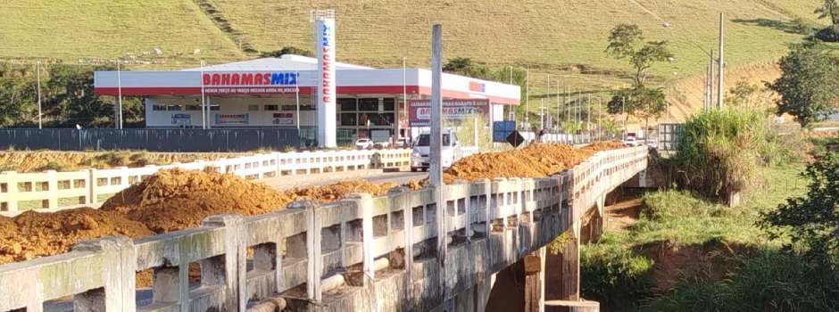 Atenção: ponte sobre o Rio Pomba está interditada por 30 dias na MG-133