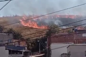 Mais um incêndio: fogo atinge área de vegetação no bairro Hamilton, em Itabira