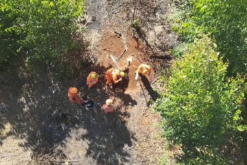 Guanhães: Bombeiros e Polícia Civil encontram corpo enterrado em plantação de eucalipto