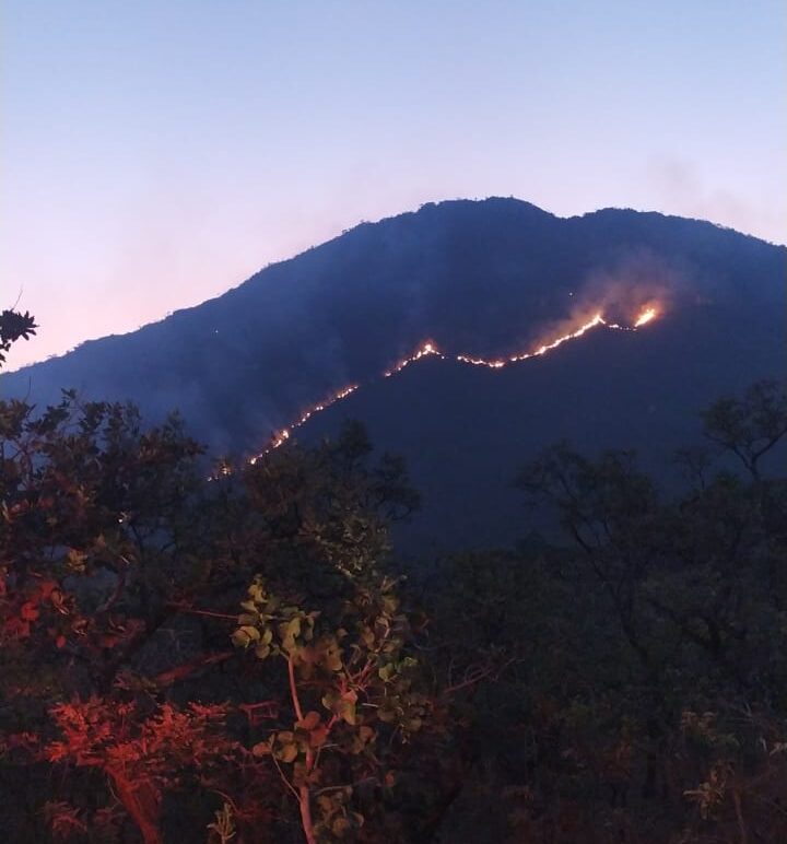 Estrada Real: incêndio atinge Serra da Moeda