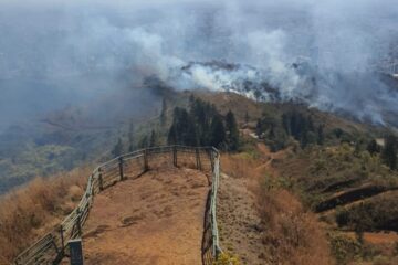 Incêndio atinge Serra do Curral em Belo Horizonte