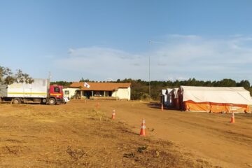 Para combater incêndios florestais, bombeiros montam base de operação na APA Cochá e Gibão