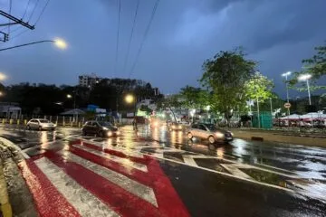 Itabira: chuva cai após quase seis meses e deixa bairros da cidade sem luz; árvore caiu por cima de carro