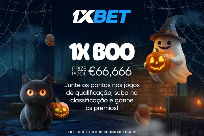 A 1xBet vai fazer chover dinheiro neste Halloween: jogue nas máquinas e ganhe até €16.666!