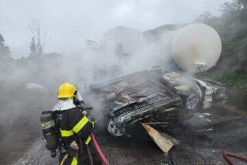 BR-381: Acidente grave entre carro e carreta deixa dois mortos em Caeté