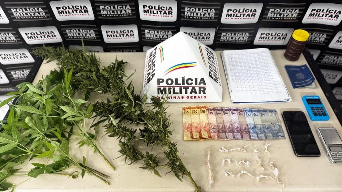 Polícia Militar prende suspeito de tráfico e apreende drogas em João Monlevade