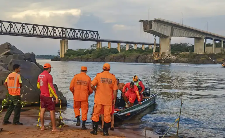 Ponte entre Tocantins e Maranhão desaba; uma morte é confirmada