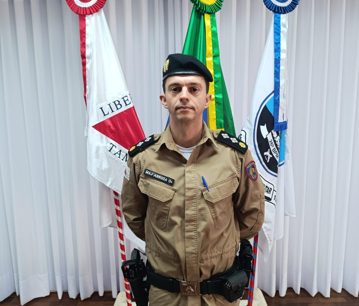 O Major PM Frederico Arruda Costa assume o cargo de Subcomandante do 26º Batalhão de Polícia Militar - Foto: Divulgação - PMMG