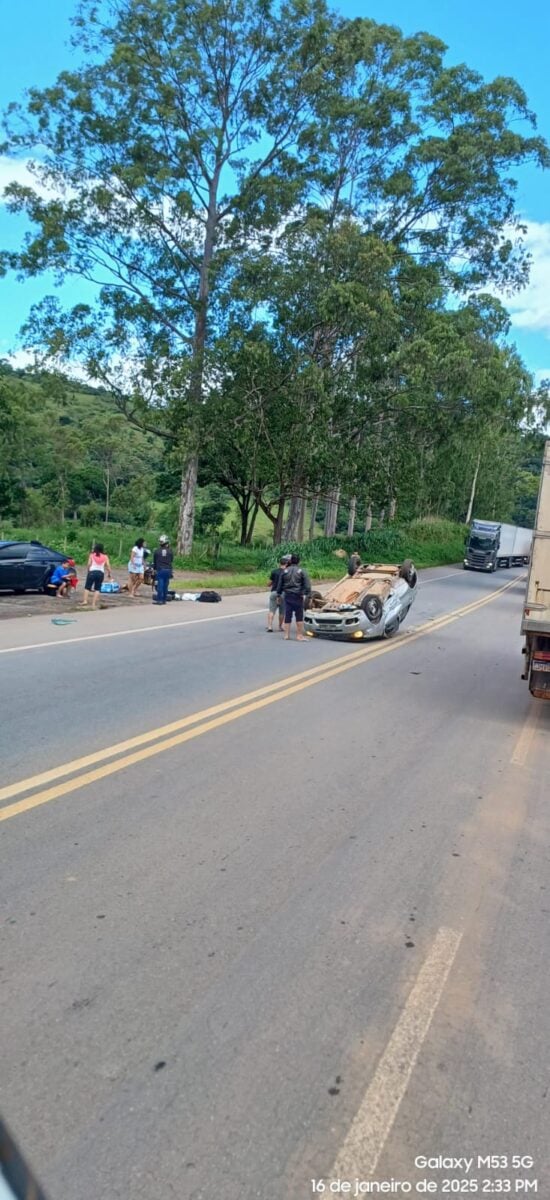 Colisão na BR-381 mobiliza bombeiros em São Gonçalo do Rio Abaixo