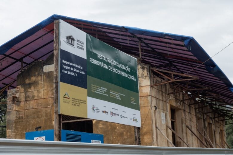 Continuam as obras de restauração da Estação Ferroviária de Engenheiro Corrêa em Ouro Preto