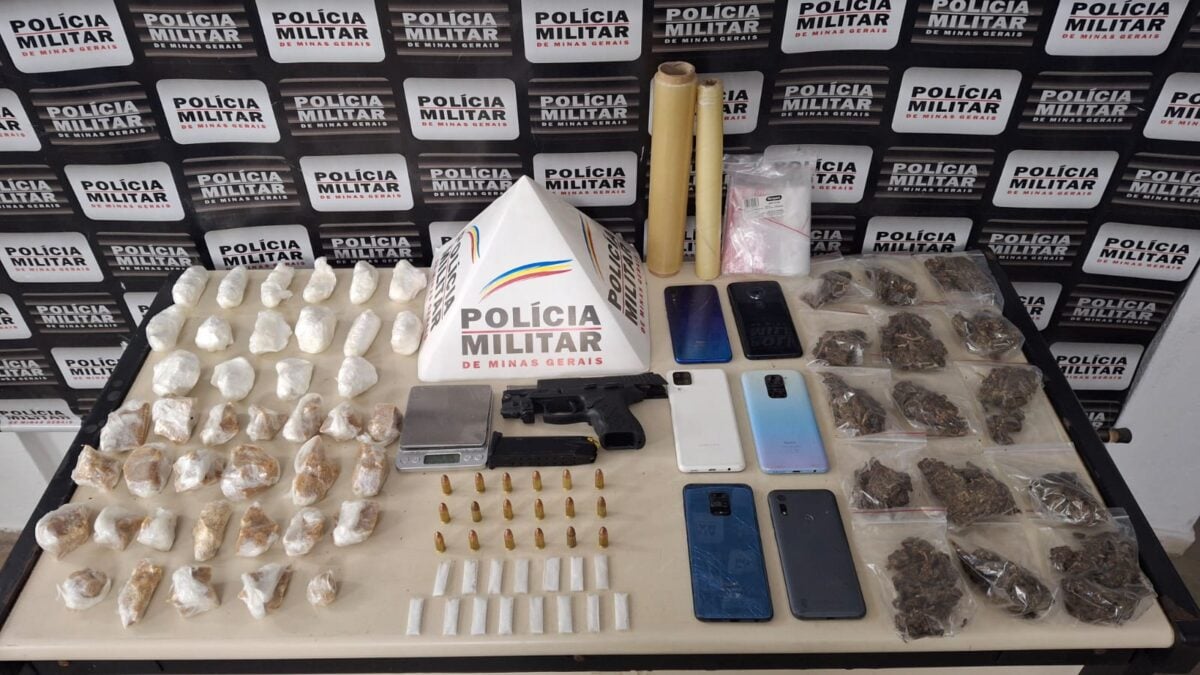 Polícia Militar apreende arma, drogas e prende suspeito em João Monlevade