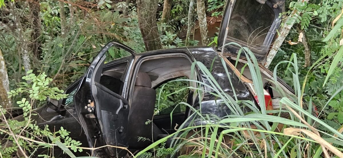 Família capota de carro na BR-381, em Pacas