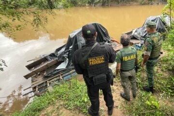 Forças de segurança e órgãos ambientais combatem extração ilegal de ouro em Minas Gerais
