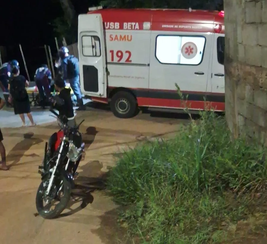 Homem é socorrido com suspeita de fratura na perna após acidente em Itabira